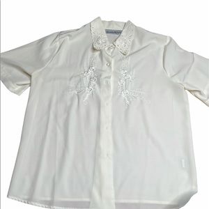 vintage style white shirt size 12